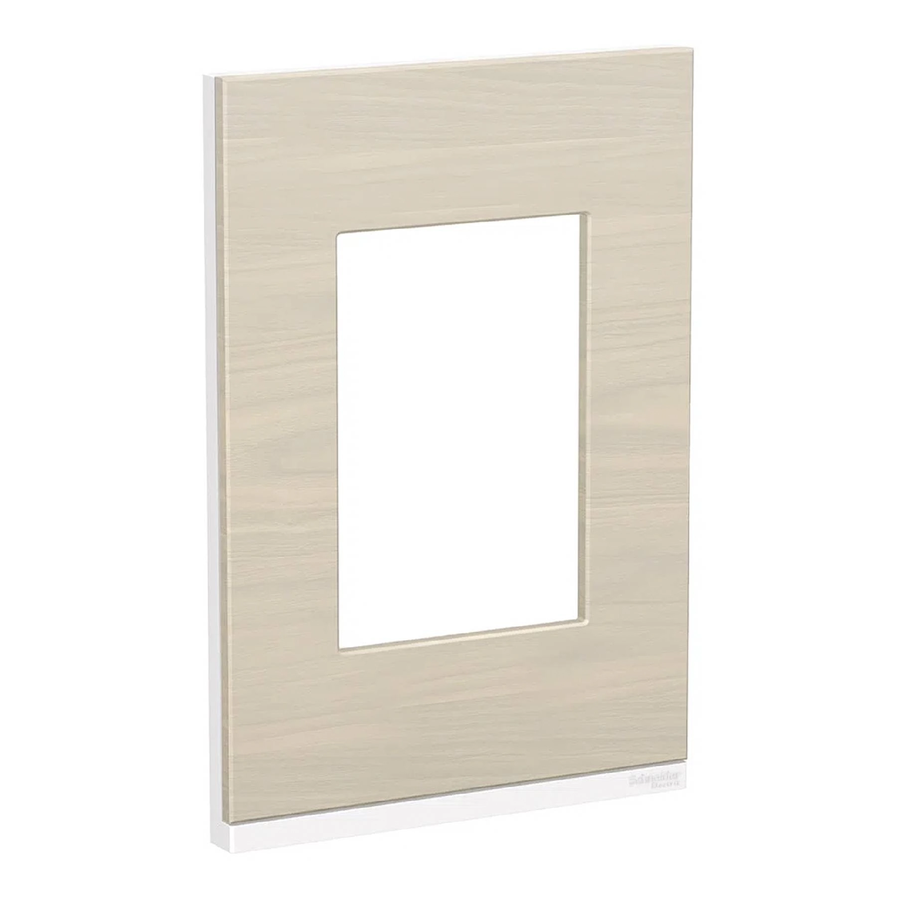 Placa com Suporte 4x2 3 Módulos Class Branco Nordic Wood Orion Schneider