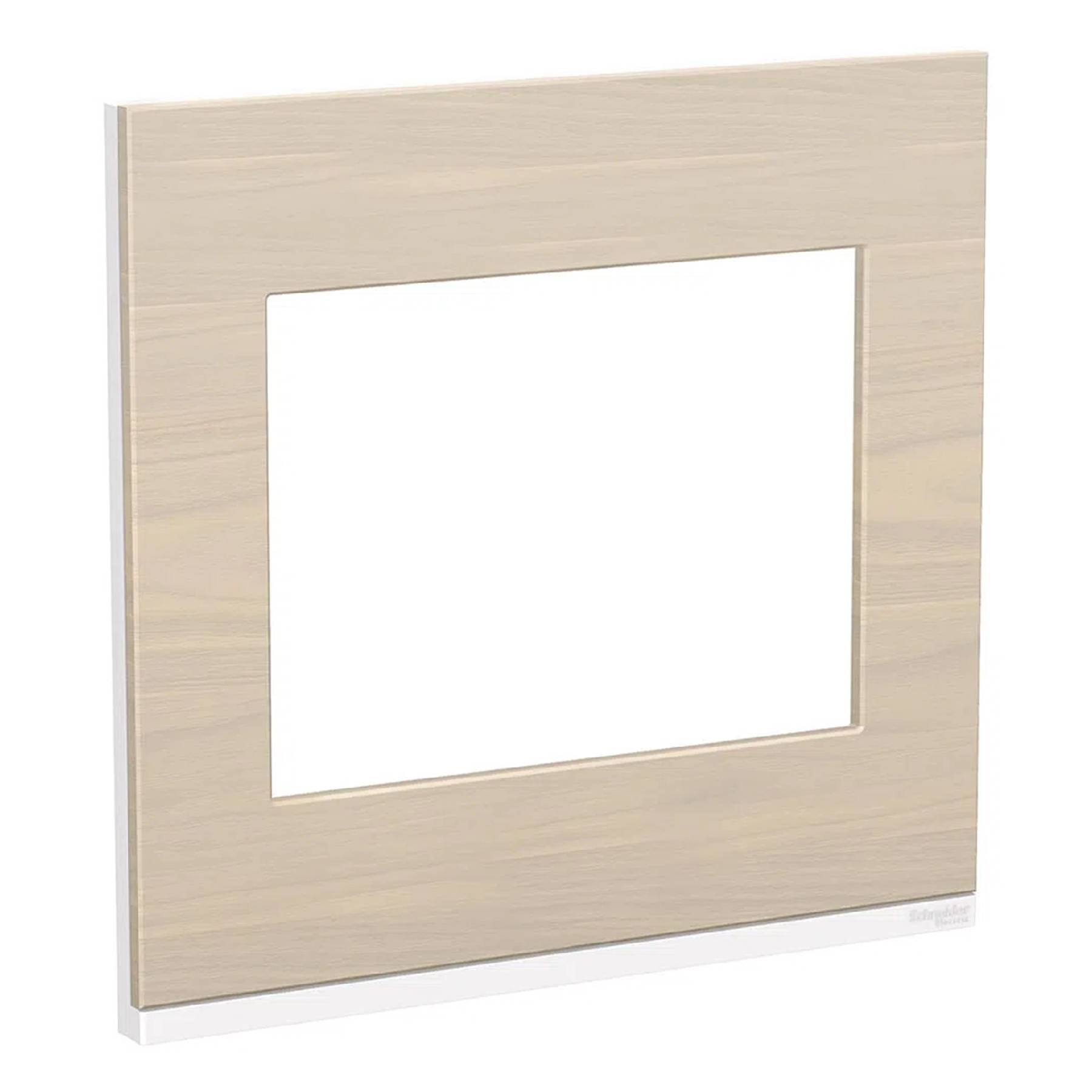Placa com Suporte 4x4 6 Módulos Class Branco Nordic Wood Orion Schneider