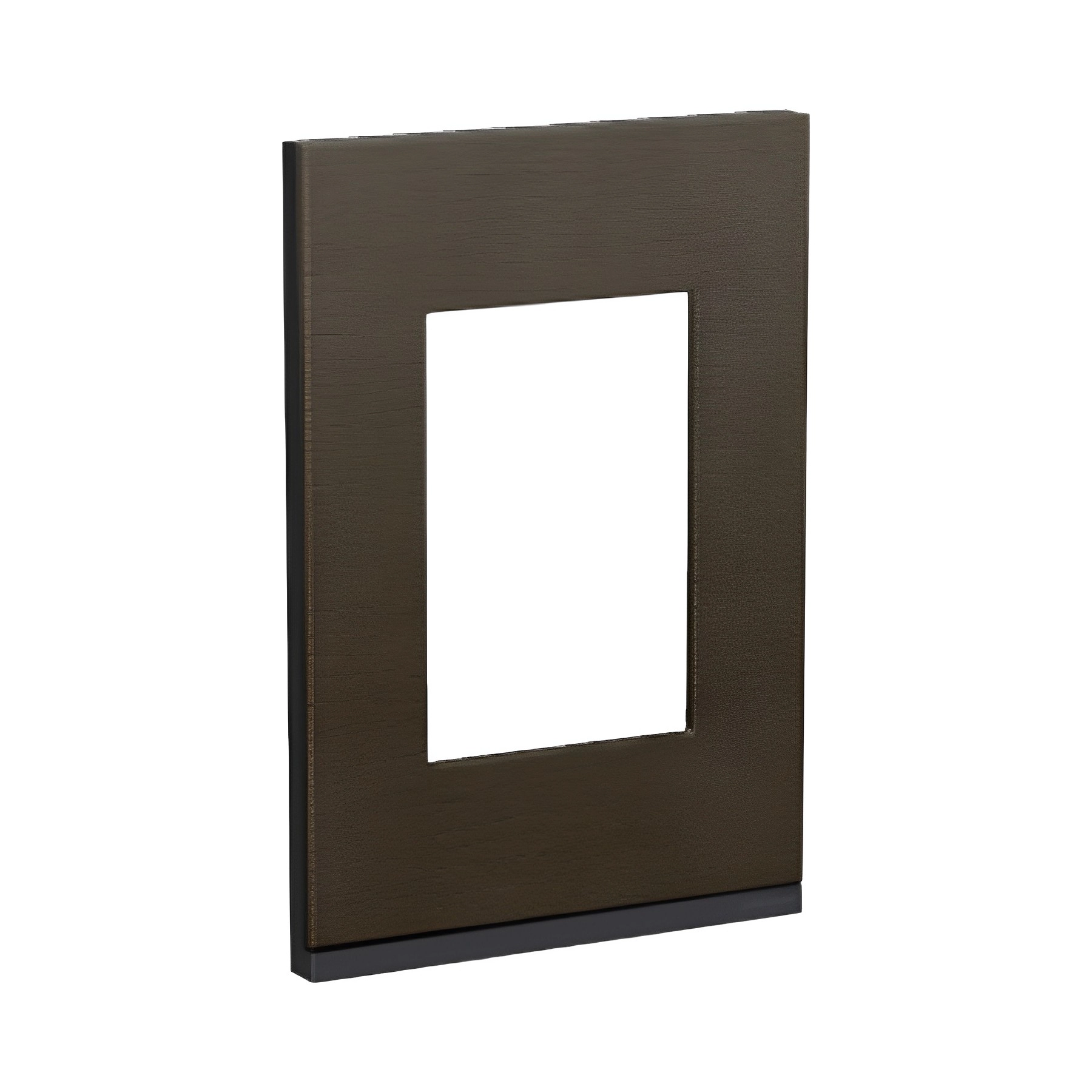 Placa com Suporte 4x2 3 Módulos Class Grafite Wengue Wood Orion Schneider