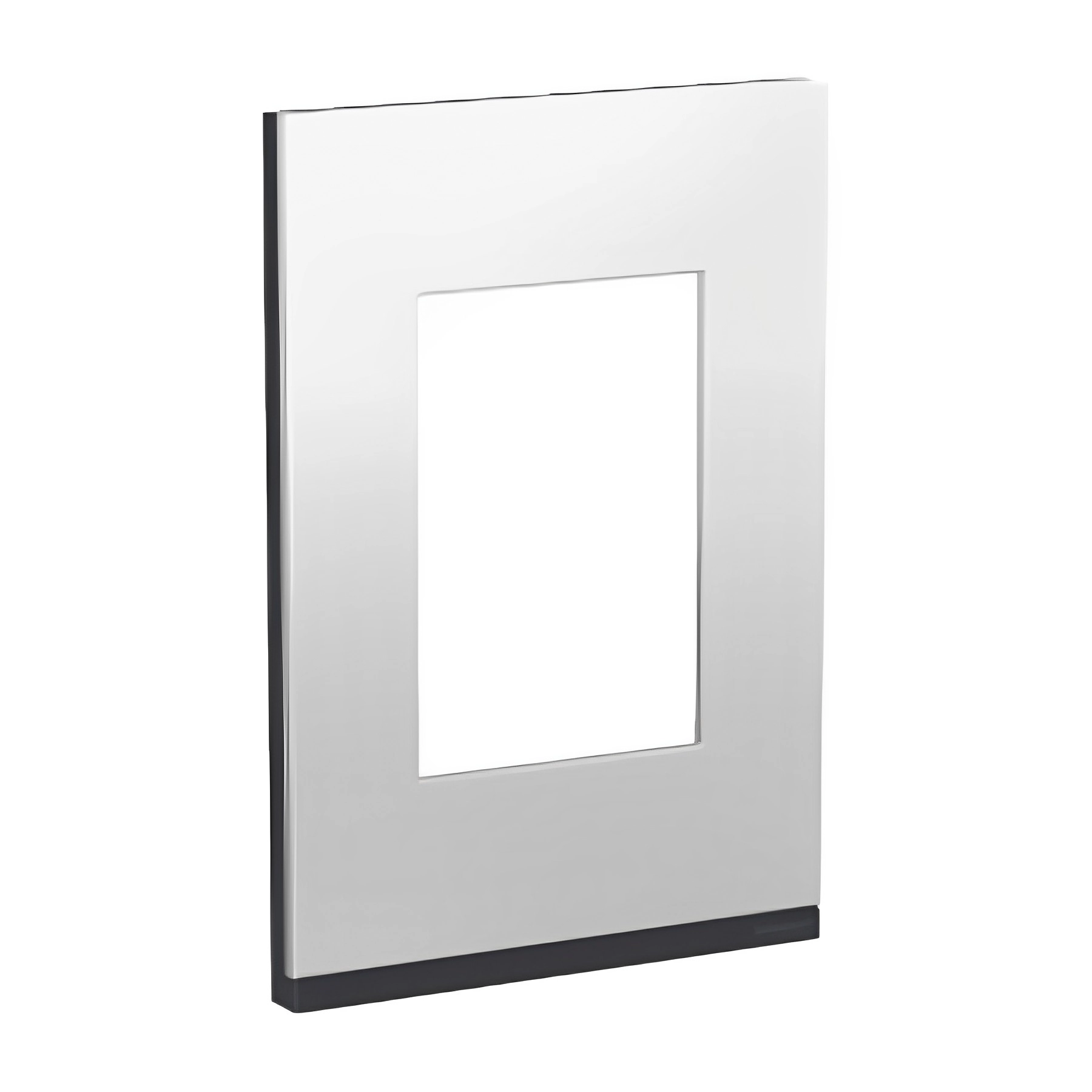 Placa com Suporte 4x2 3 Módulos Class Grafite Metal Orion Schneider