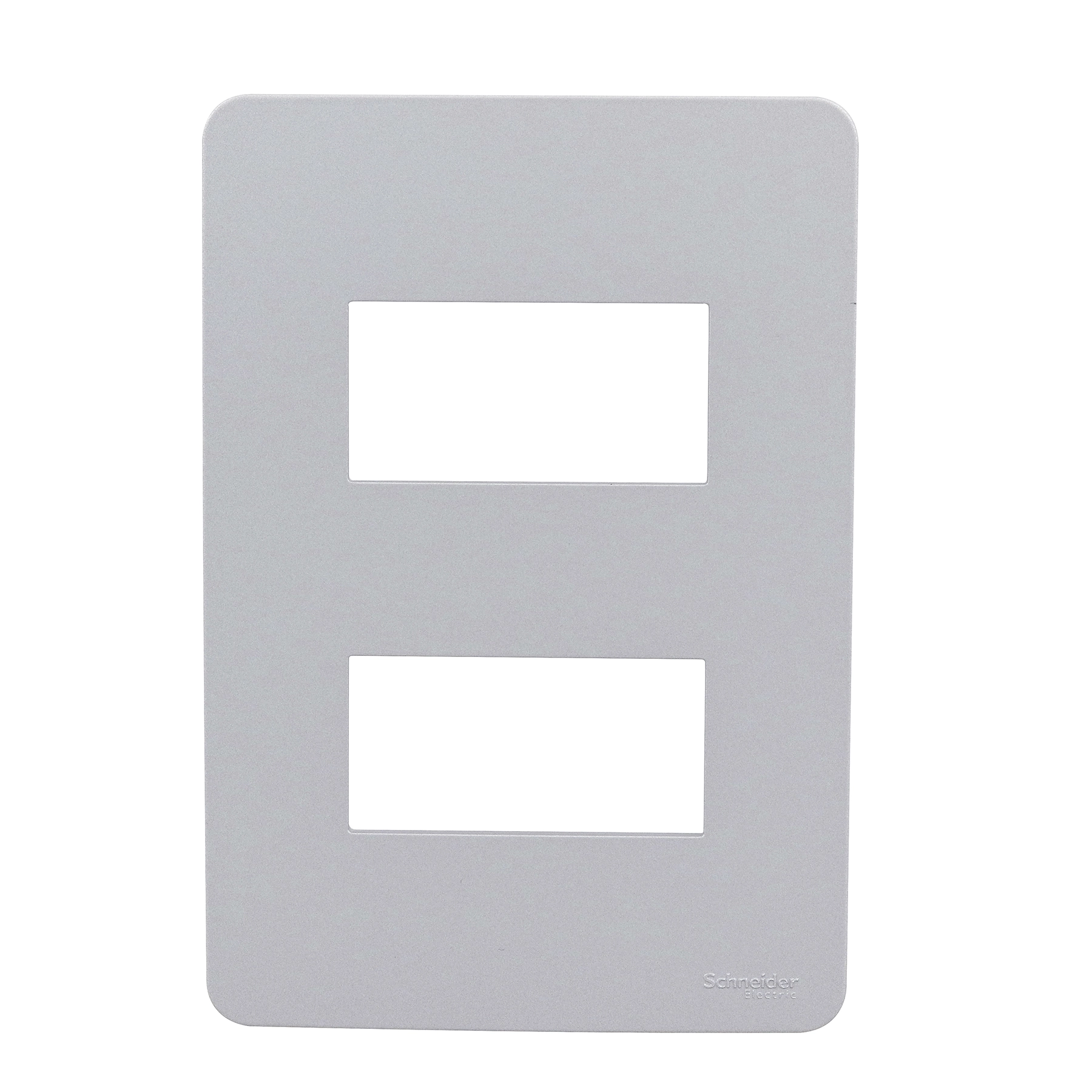 Placa 4X2 2 Módulos Gamma Silver Orion Schneider