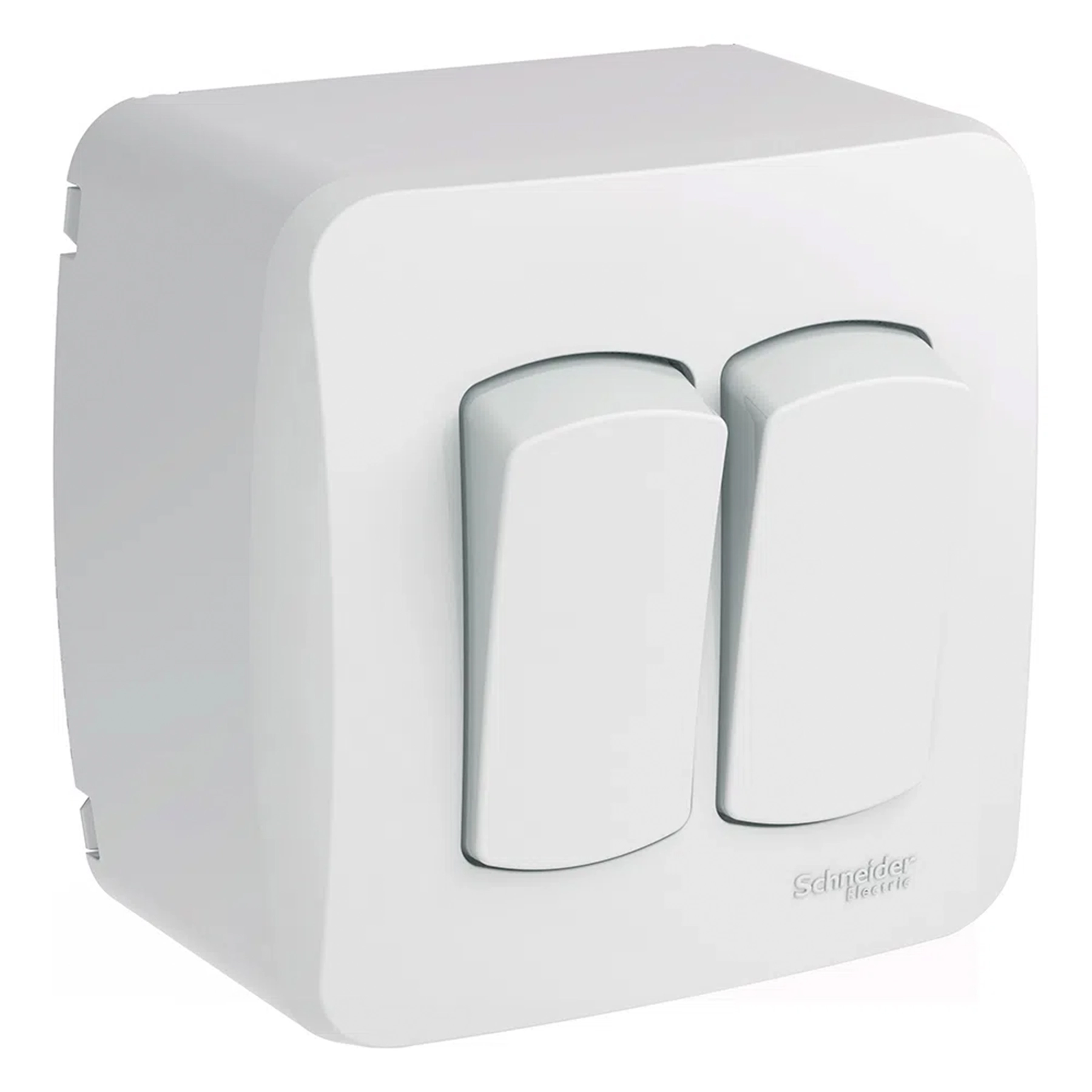 Conjunto Sobrepor 2 Interruptores Simples Miluz Schneider