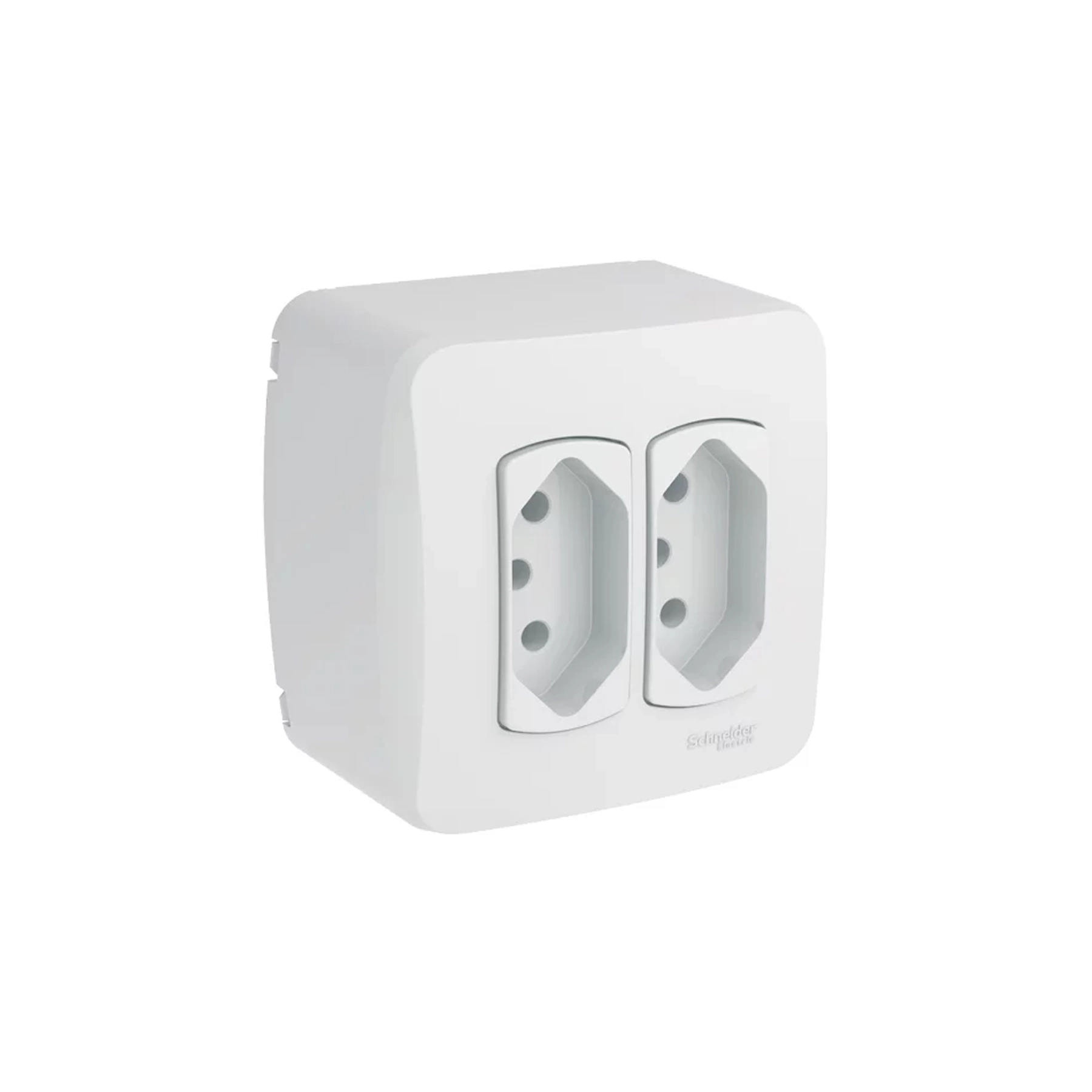 Conjunto 2 Tomadas Energia 10A 4x2 Branco Miluz Schneider