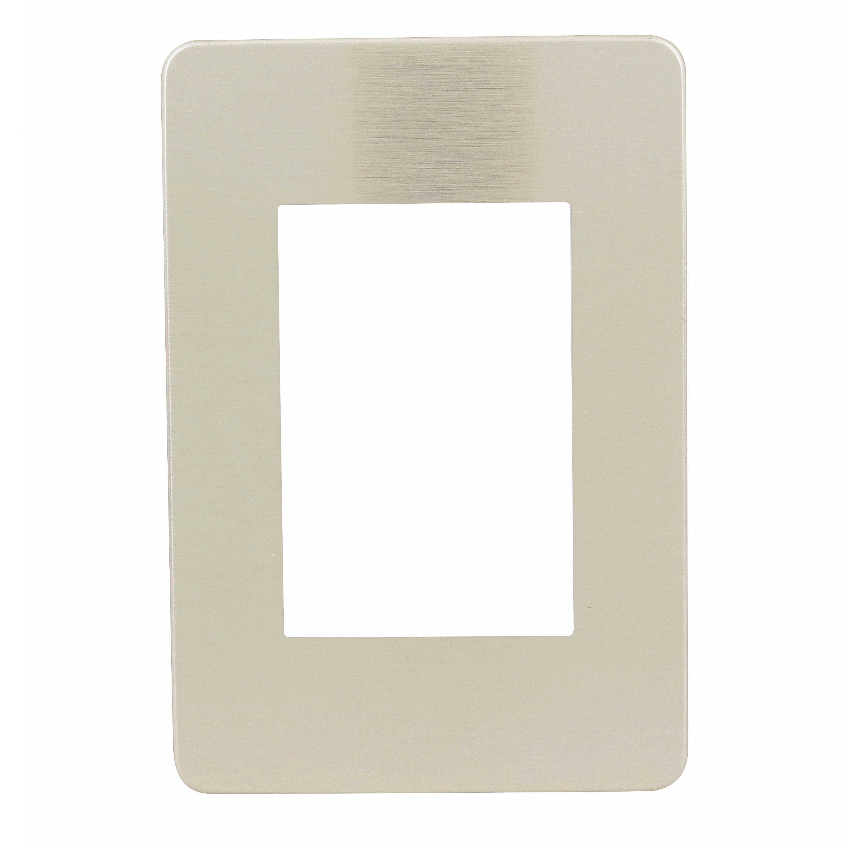 Placa 4X2 3 Módulos Branco Alumínio Aurora Gold Orion Schneider