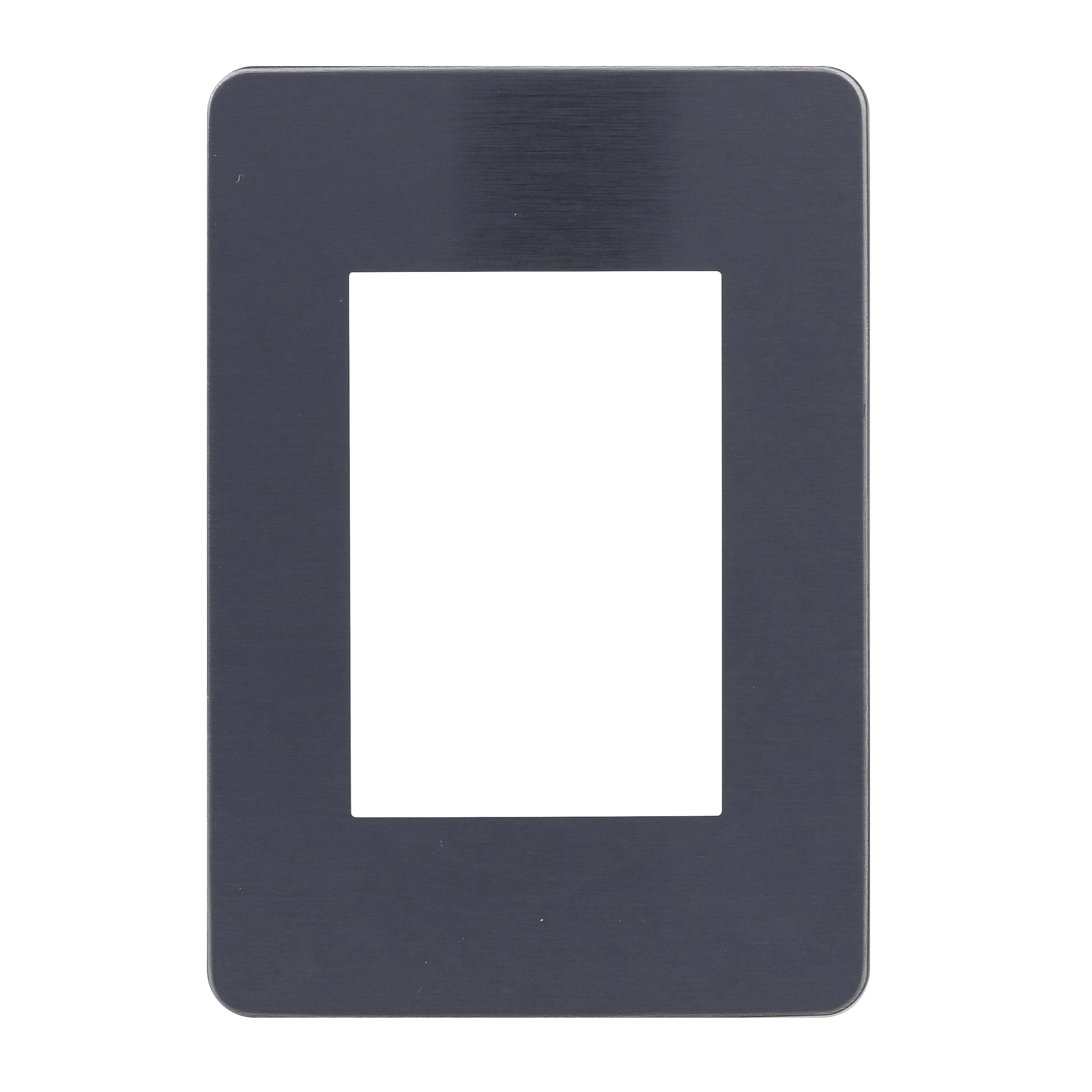 Placa 4X2 3 Módulos Grafite Alumínio Galaxy Black Orion Schneider