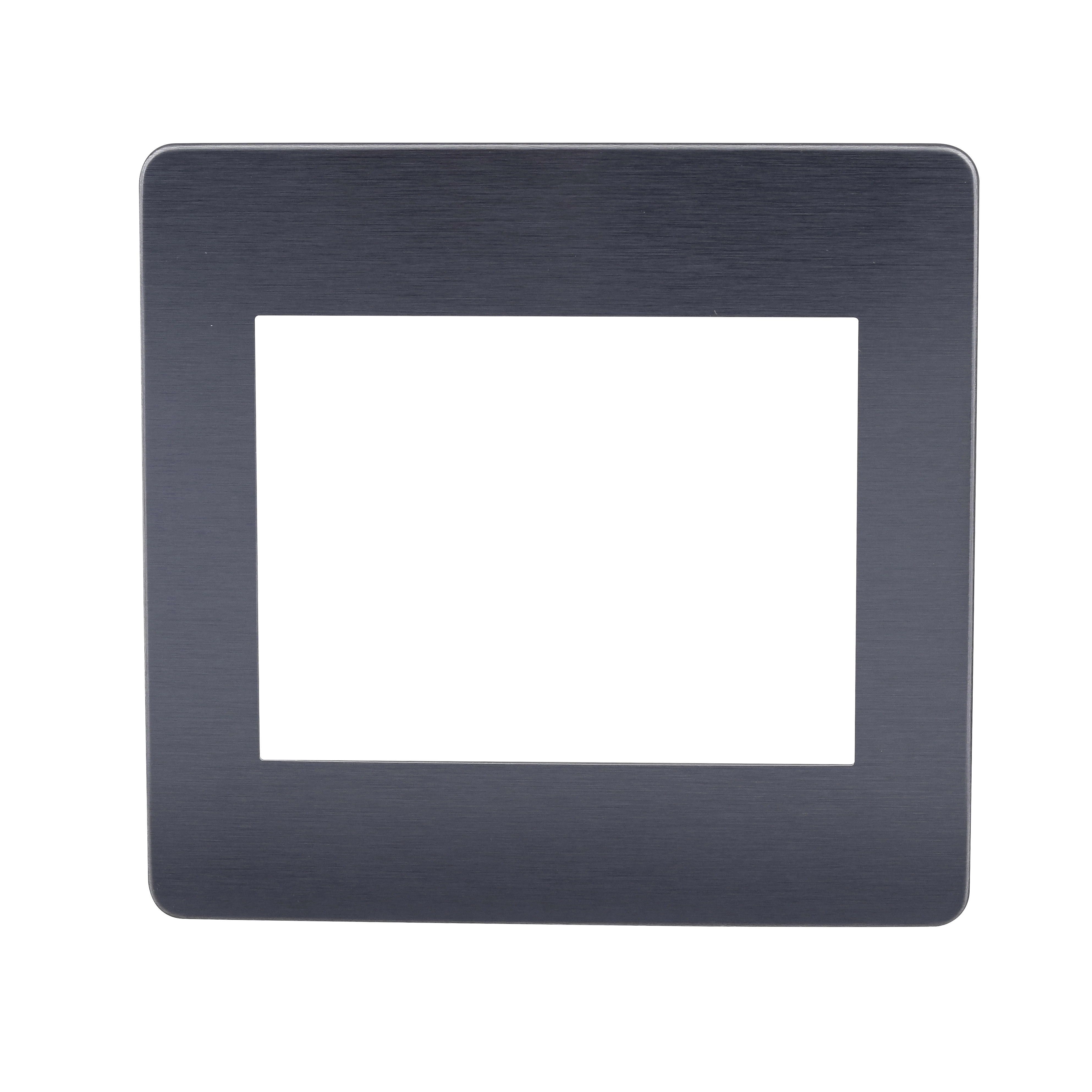 Placa 4X4 6 Módulos Grafite Aluminio Galaxy Black Orion Schneider
