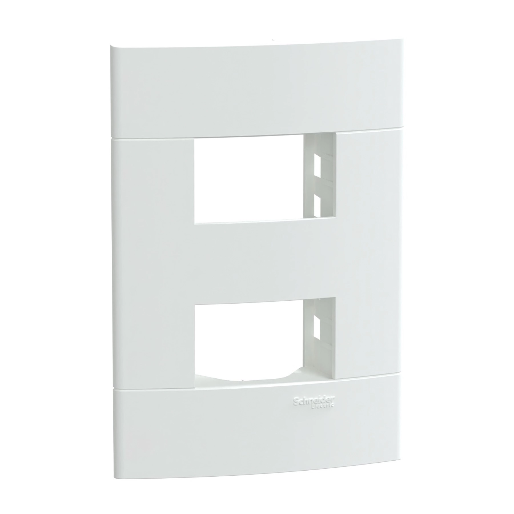 Placa com Suporte 4x2 de 2 Postos Branca Lunare UP Schneider