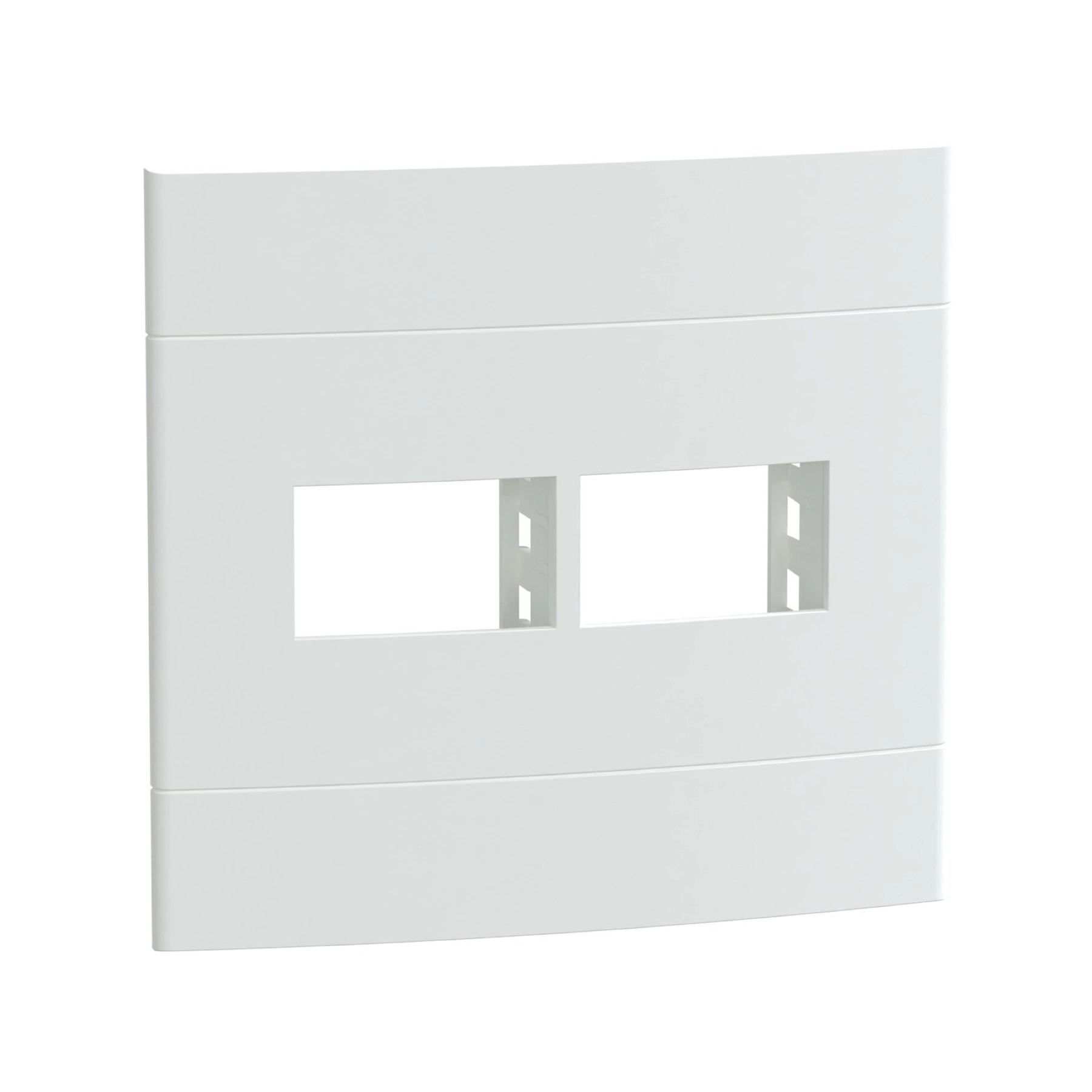 Placa com Suporte 4x4 de 2 Postos Branca Lunare UP Schneider