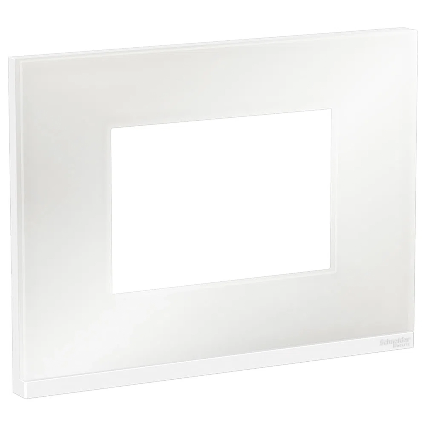 Placa com Suporte 4x2 3 Módulos Class Branco Glass H Orion Schneider