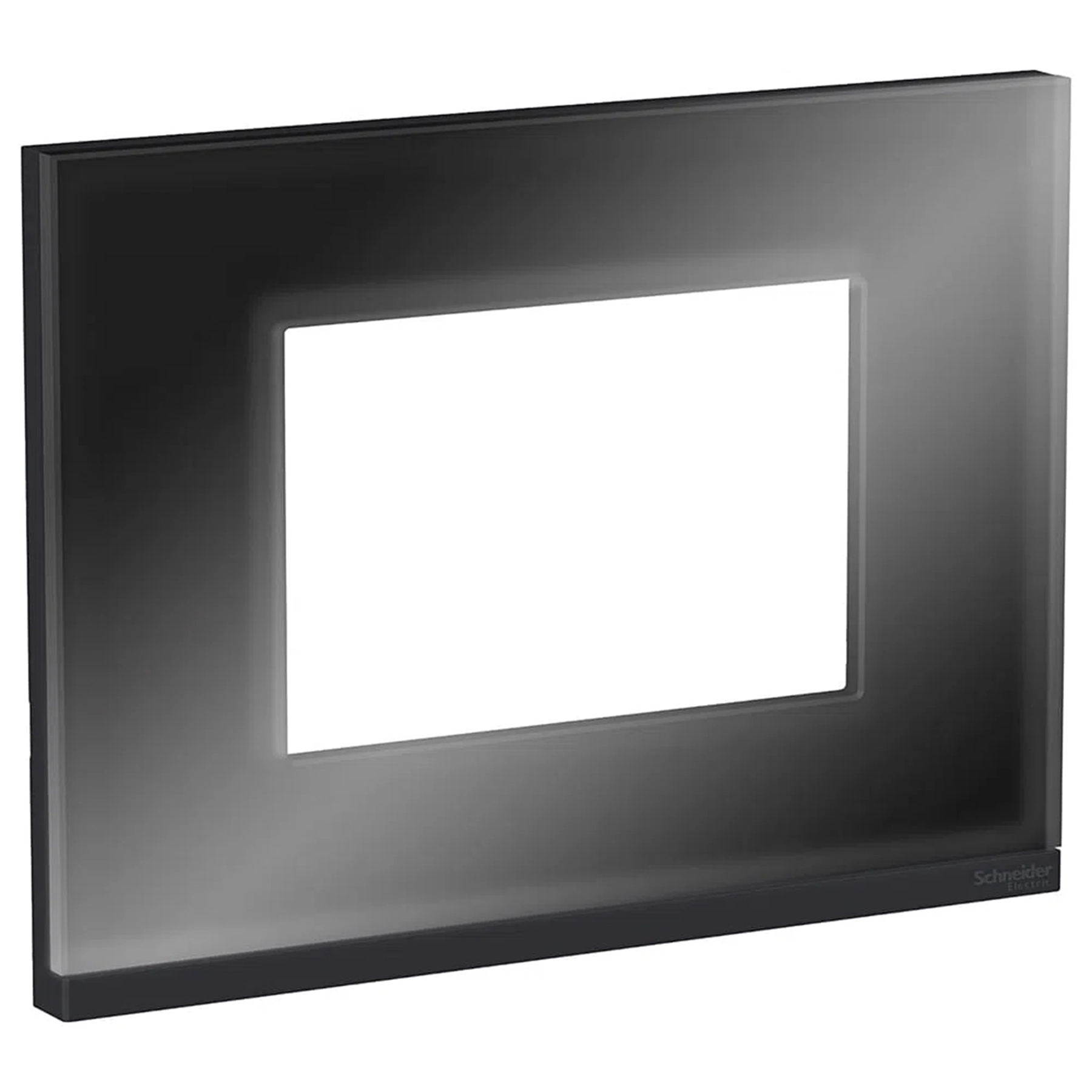 Placa com Suporte 4x2 3 Módulos Grafite Glass H Orion Schneider