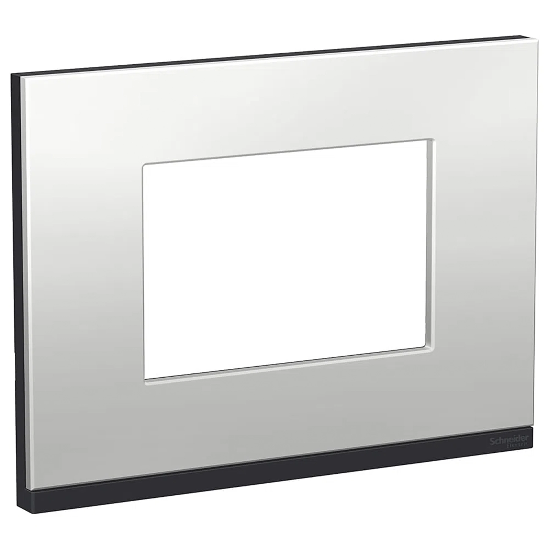 Placa com Suporte 4x2 3 Módulos Grafite Metal H Orion Schneider