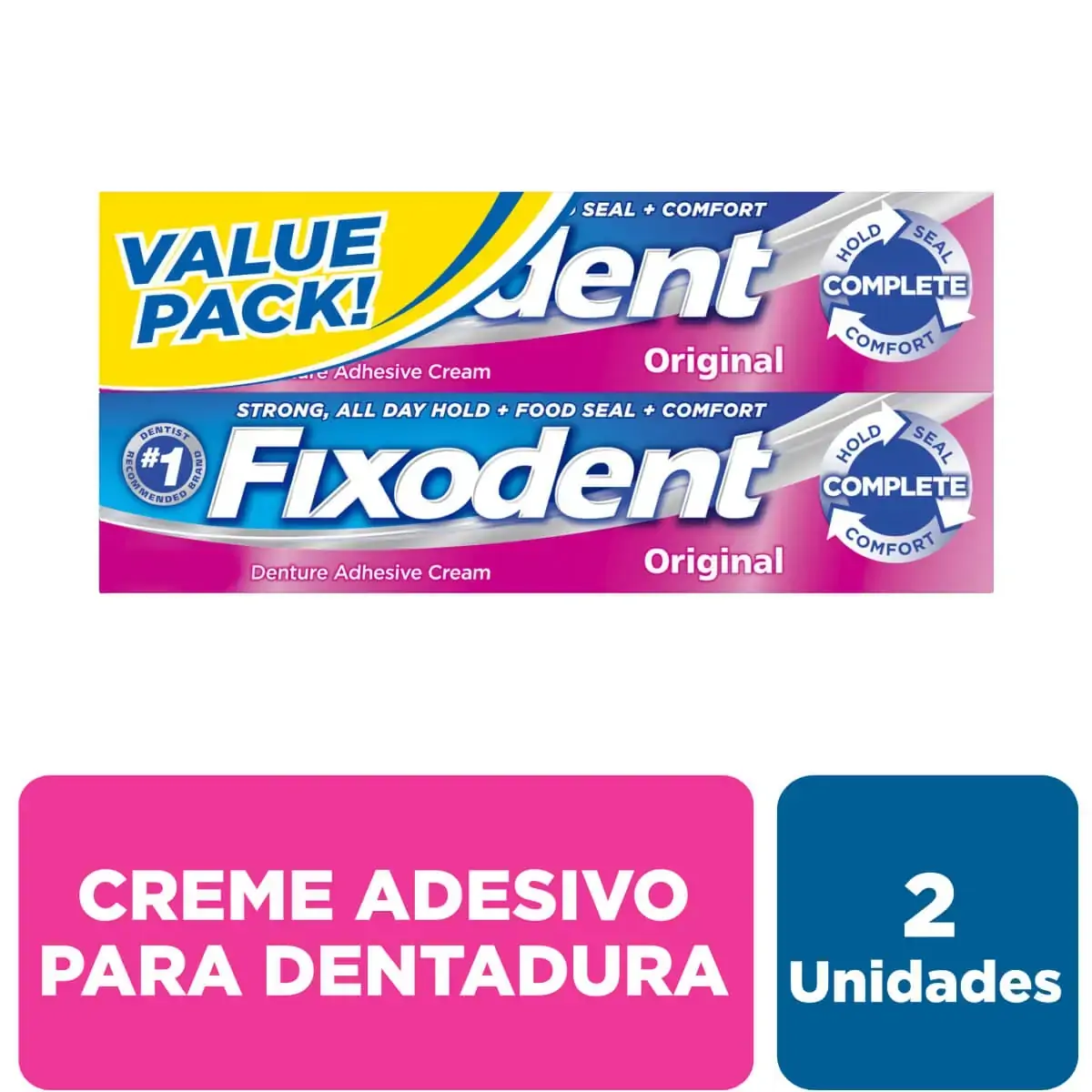 Original Denture Adhesive Cream Twin Pack
