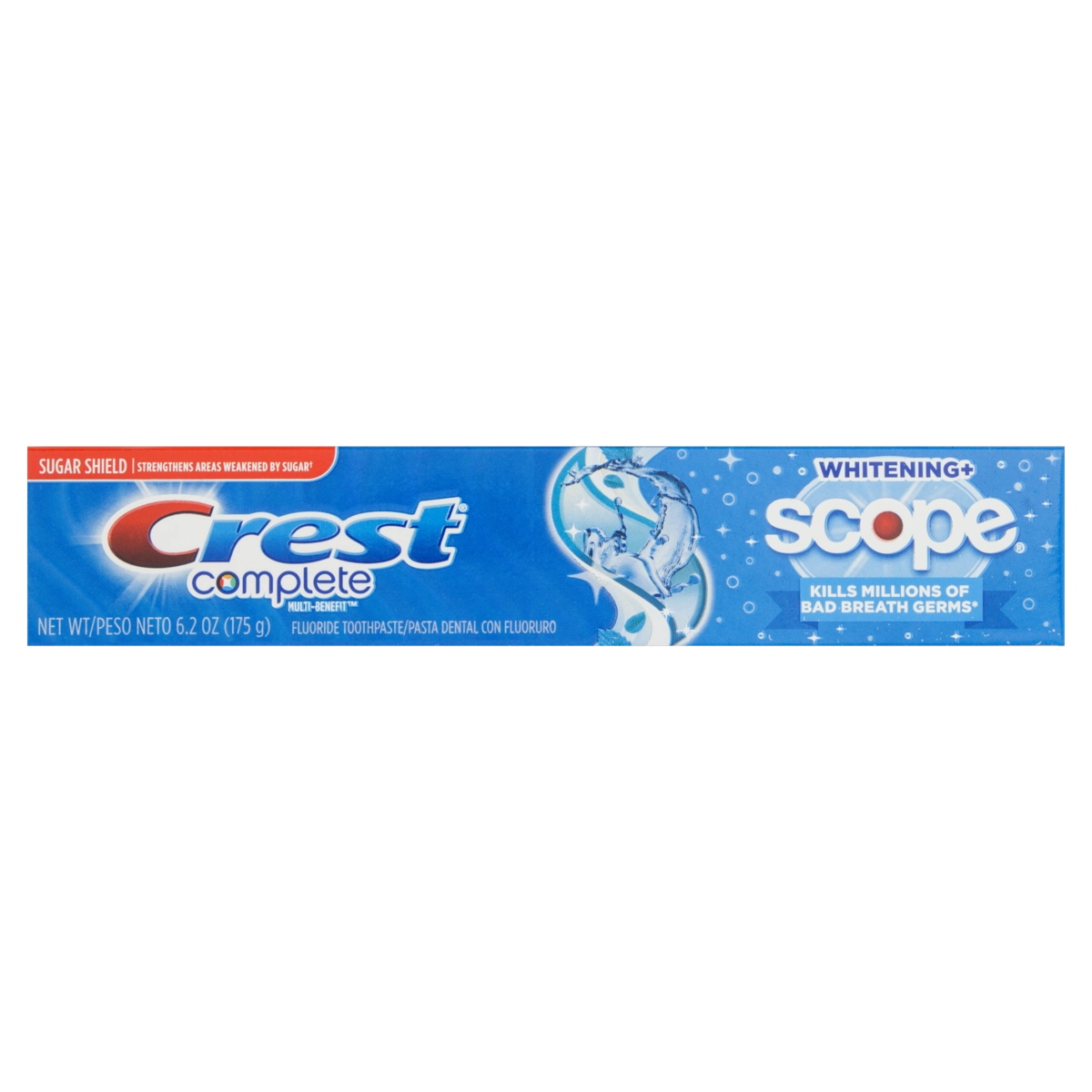 Creme Dental Whitening Hortelã Crest Scope Complete Caixa 175g