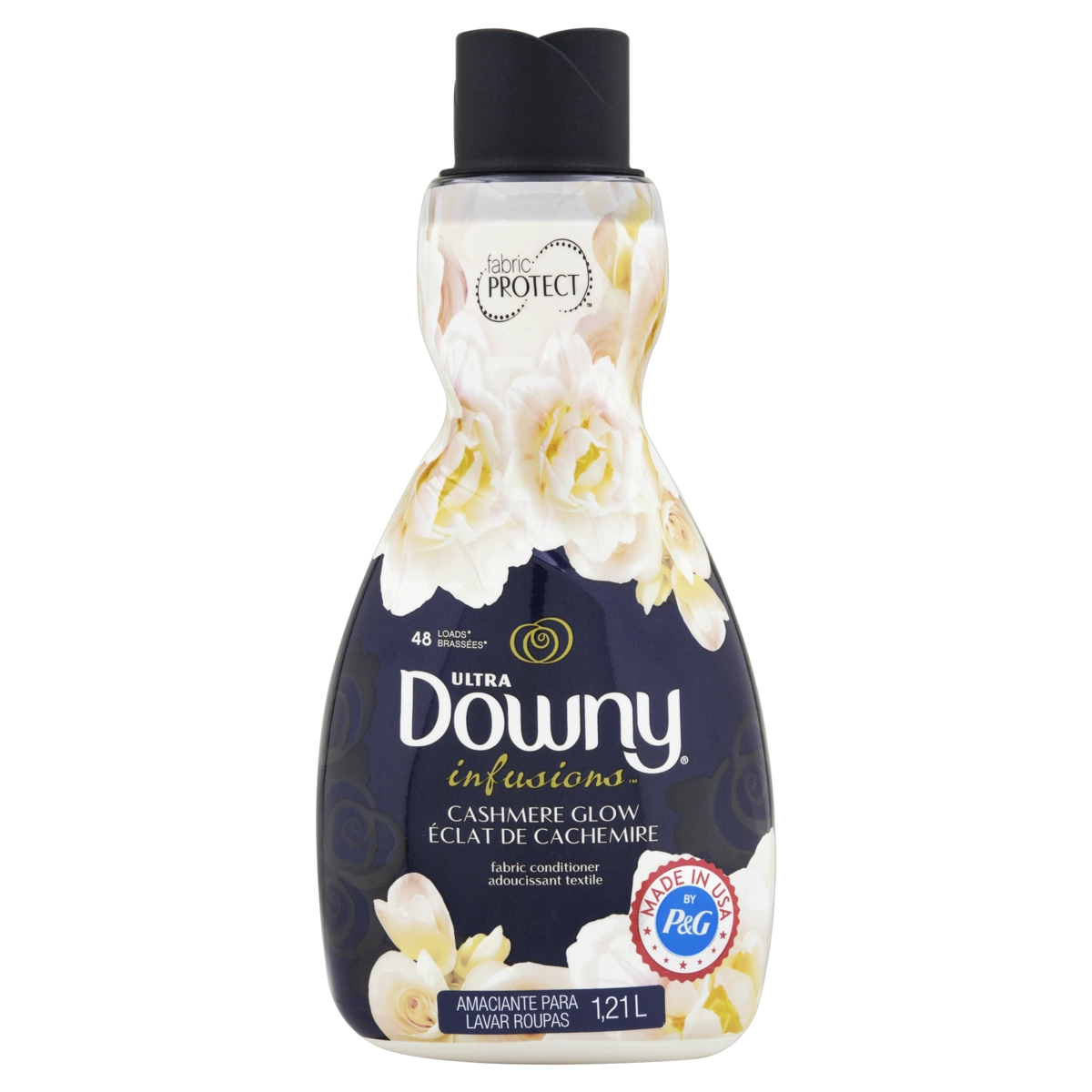Amaciante De Roupa Concentrado Cashmere Glow Downy Infusions Frasco 1,21l