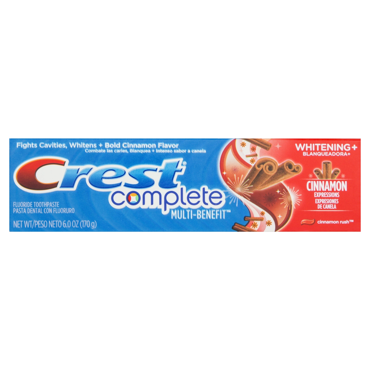 Creme Dental Whitening Canela Crest Complete Caixa 170g