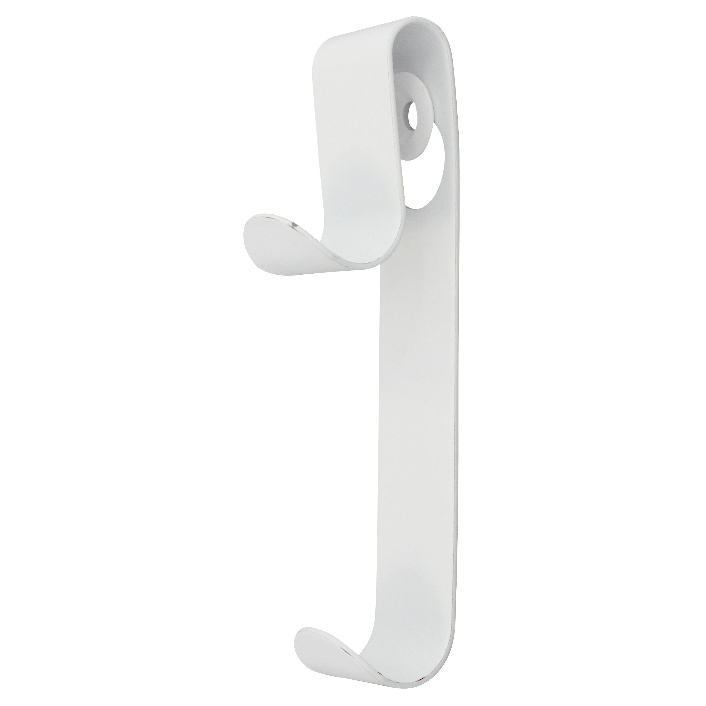 Cabideiro 2 Ganchos Metal Branco Spaceo