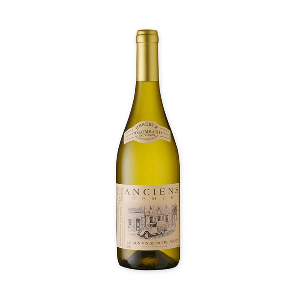 Vinho Francês Branco Meio Seco Anciens Temps Colombard Sauvignon Côtes De Gascogne Garrafa 750ml