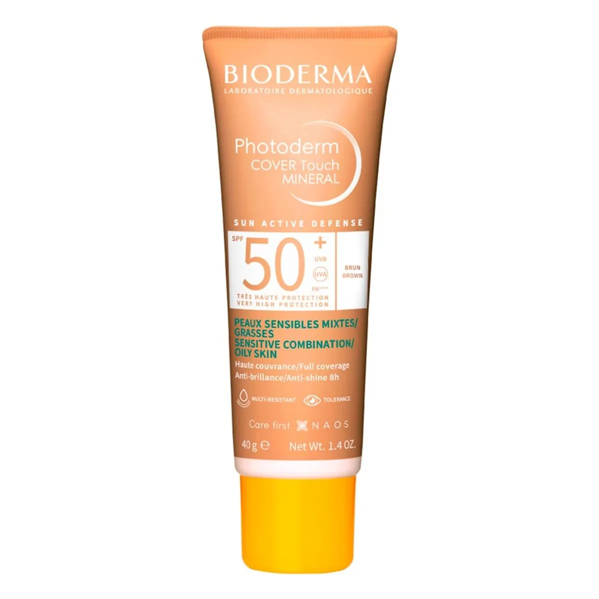 Protetor Solar Facial Com Cor 4 Escuro Fps 50 Fp Uva 21 Bioderma Photoderm Cover Touch Mineral Caixa