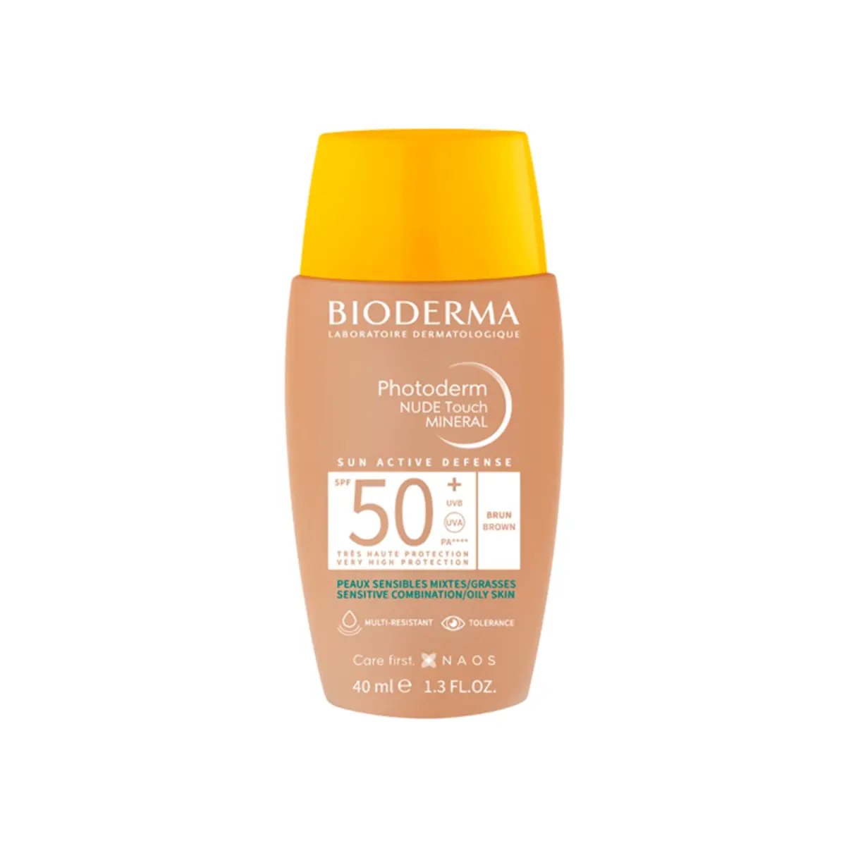 Protetor Solar Facial Com Cor 4 Escuro Fps 50 Fp Uva 21 Bioderma Photoderm Nude Touch Mineral Caixa