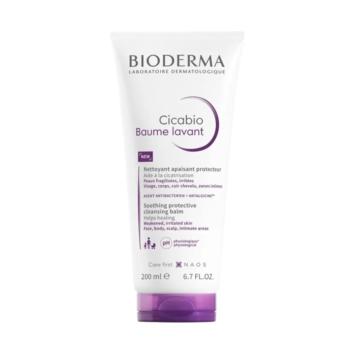 Bálsamo De Limpeza Ultrarreparador Calmante Sem Perfume Bioderma Cicabio Bisnaga 200ml