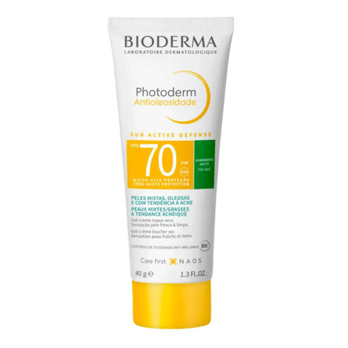 Protetor Solar Gel Creme Toque Seco Antioleosidade Fps 70 Suave Bioderma Photoderm Caixa 40g