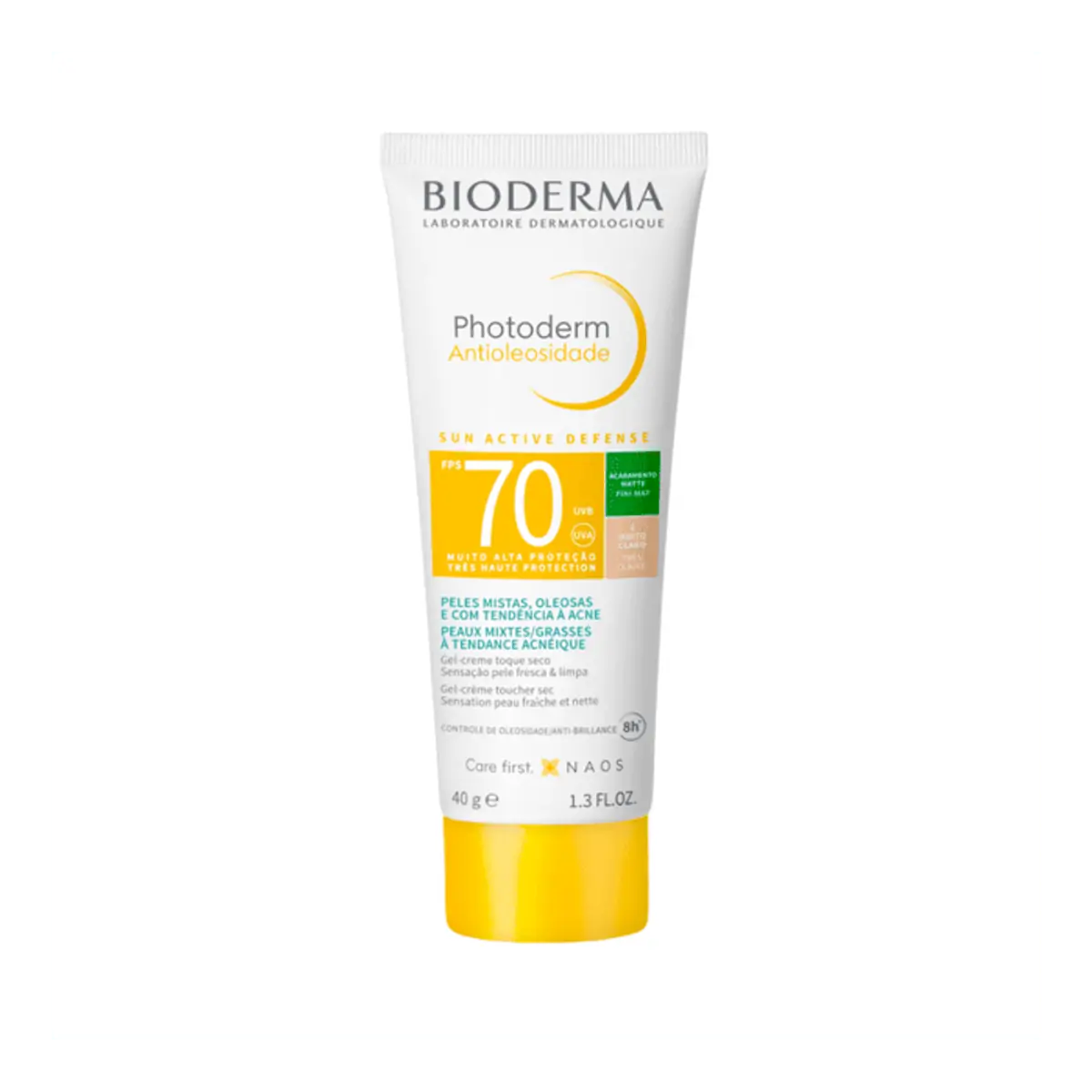 Protetor Solar Gel Creme Toque Seco Antioleosidade Com Cor 1 Muito Claro Fps 70 Suave Bioderma Photo