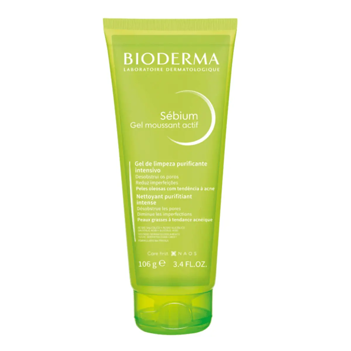 Gel De Limpeza Purificante Bioderma Sébium Moussant Actif Bisnaga 106g
