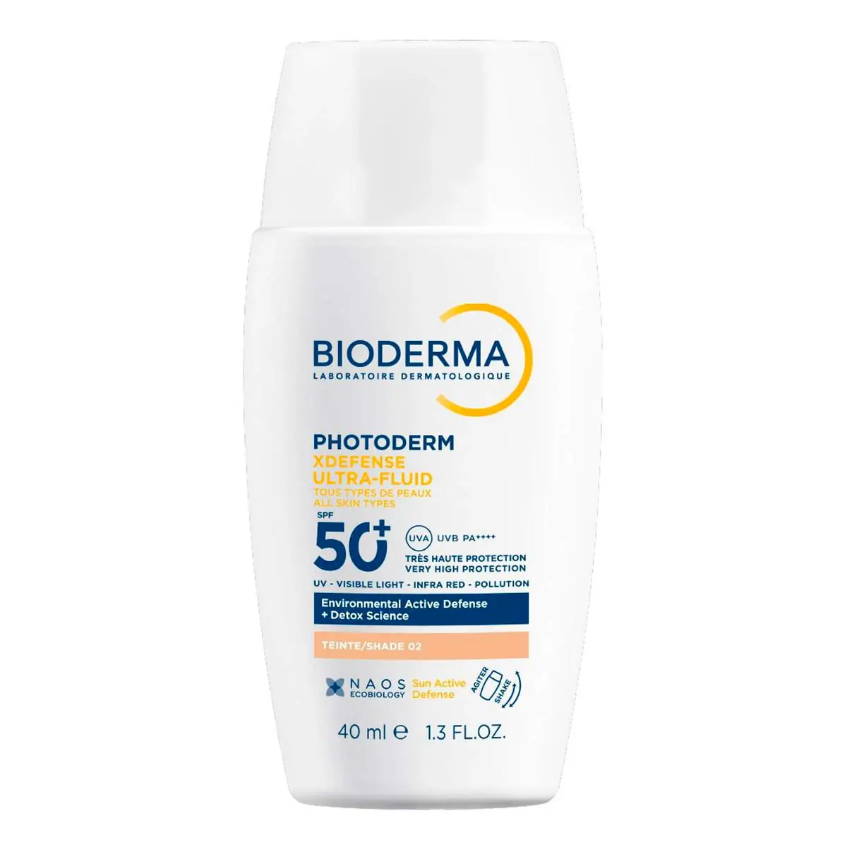 Protetor Solar Facial com Cor 02 FPS 60 Bioderma Photoderm XDefense Ultra-Fluid Caixa 40ml