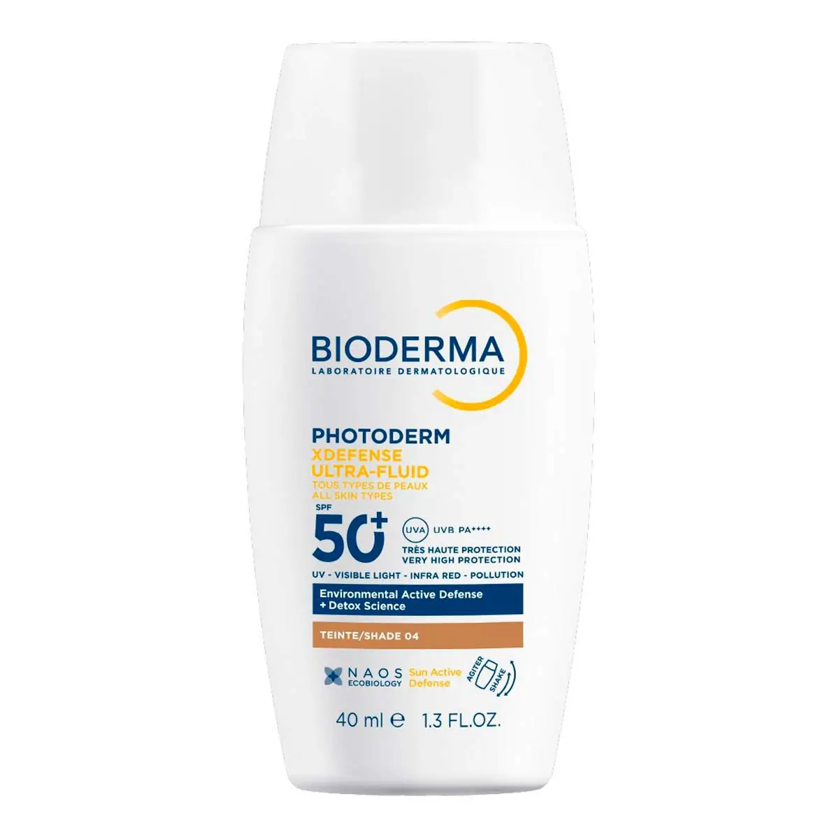 Protetor Solar Facial com Cor 04 FPS 60 Bioderma Photoderm XDefense Ultra-Fluid Caixa 40ml