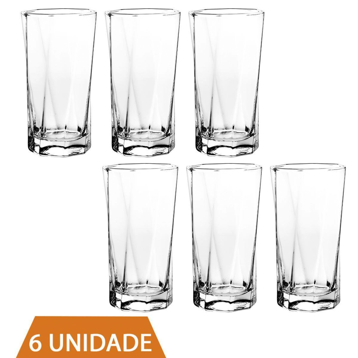 Conj. Copos Cristar Long Drink 359ml Mozart