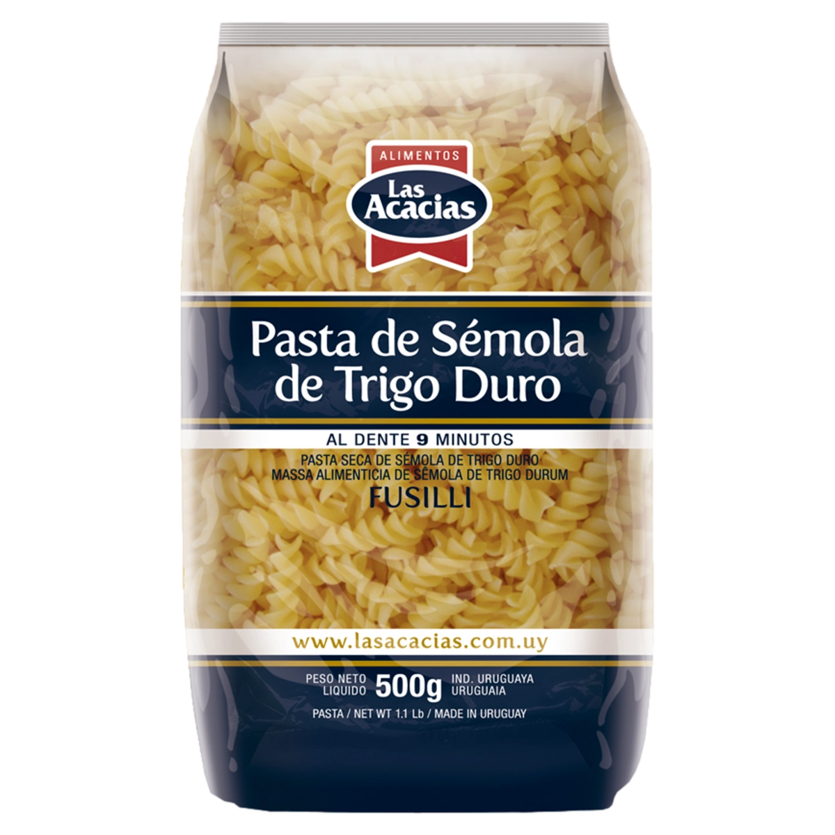 Macarrão De Sêmola De Trigo Durum Fusilli Las Acacias Pacote 500g