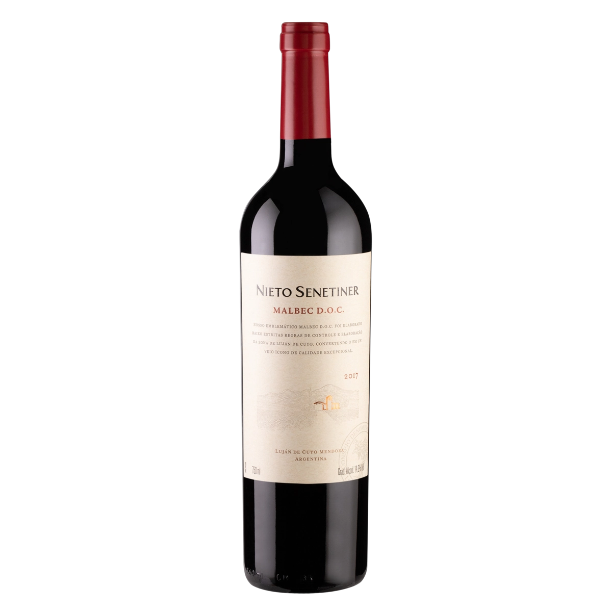 Vinho Argentino Tinto Seco Nieto Senetiner Malbec Lujan De Cuyo Garrafa 750ml