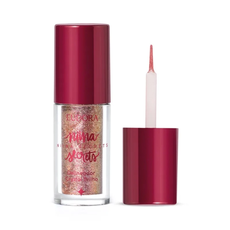 Delineador Niina Secrets Crystal Brilho Rose Gold 3g