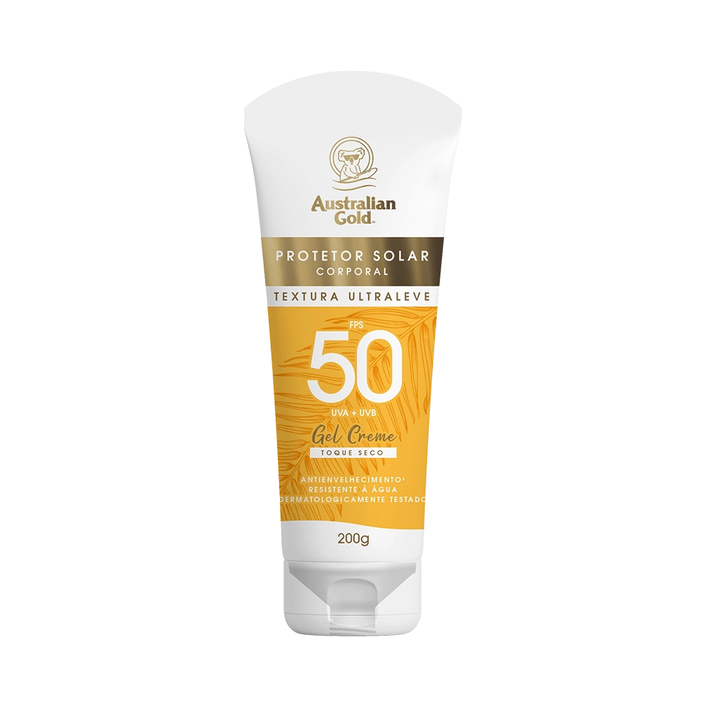 Protetor Solar Gel Creme Toque Seco Fps 50 Australian Gold Bisnaga 200g