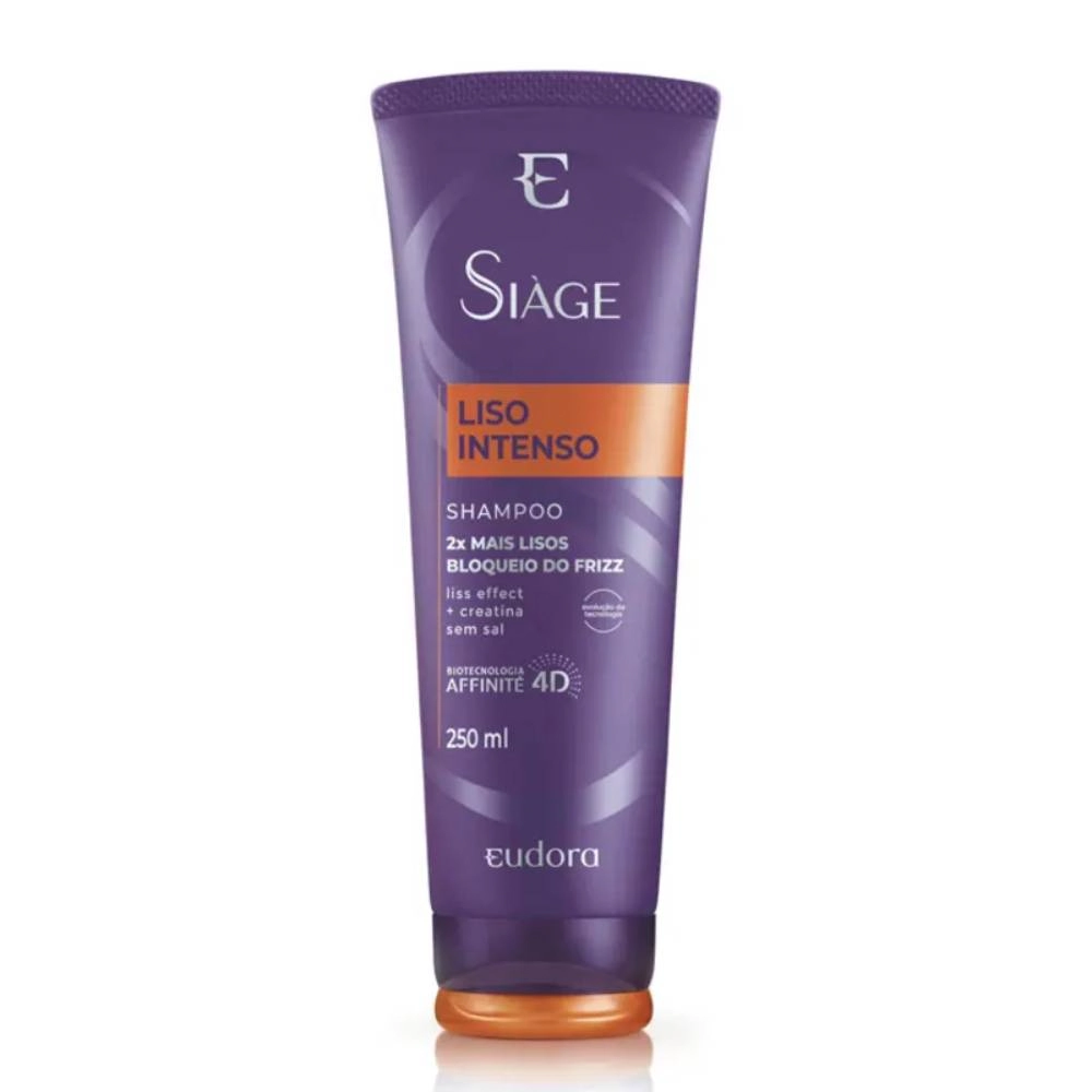 Shampoo Eudora Siàge Liso Intenso Bisnaga 250ml