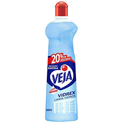 Limpa Vidro Líquido Com álcool Veja Vidrex Squeeze 500ml