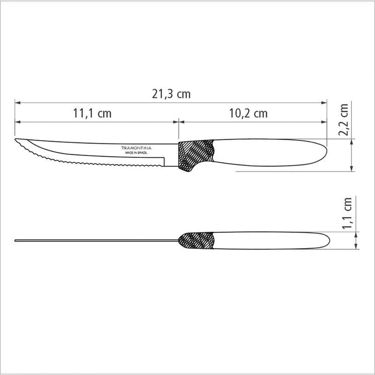 Faca Churrasco Ipanema Preto 23360 405 Tramontina