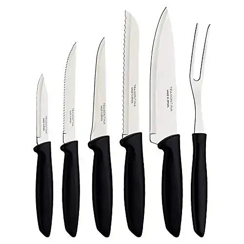 Conj.facas Tram.inox 6pcs Plenus Preto