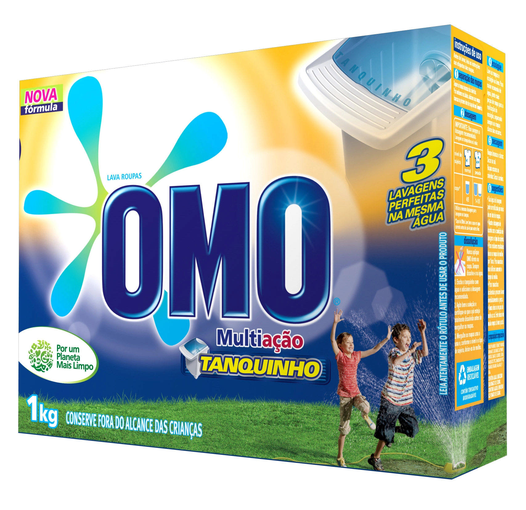 Detergente Em Pó Omo Multiação Tanquinho 1kg