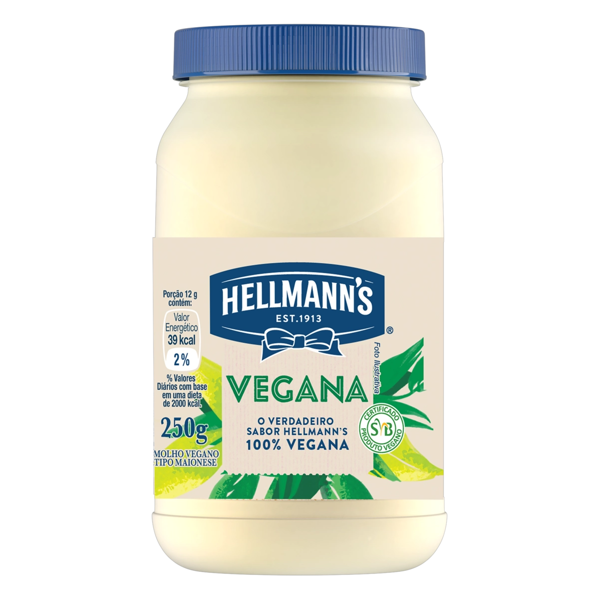 Molho Tipo Maionese Vegano Hellmanns Pote 250g