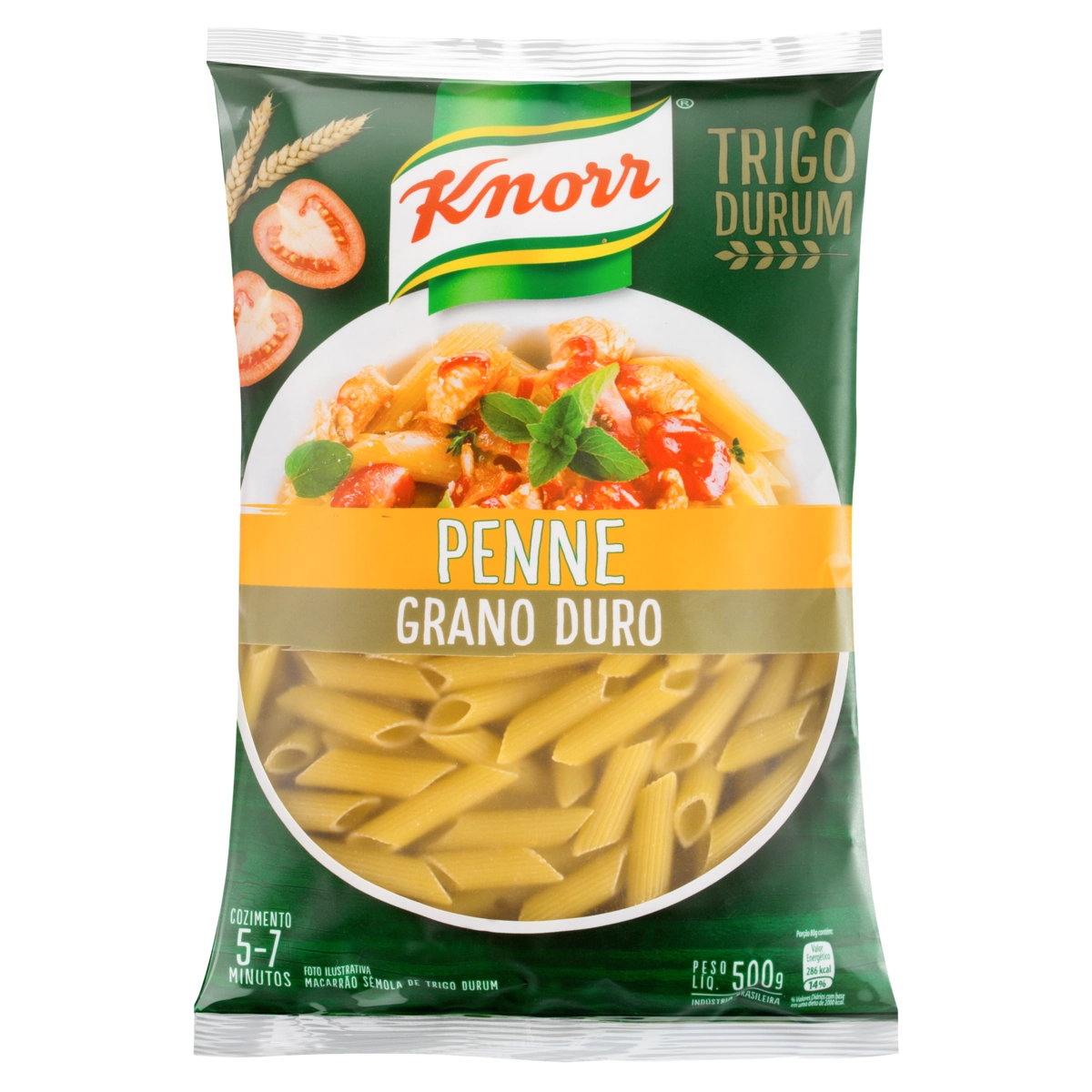 Macarrão De Sêmola Grano Duro Penne Knorr Pacote 500g