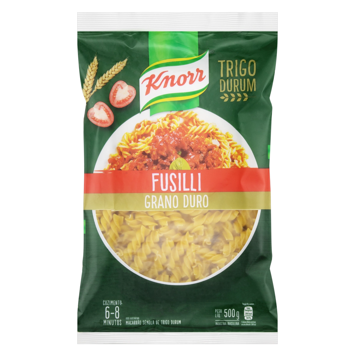 Macarrão De Sêmola Grano Duro Fusilli Knorr Pacote 500g