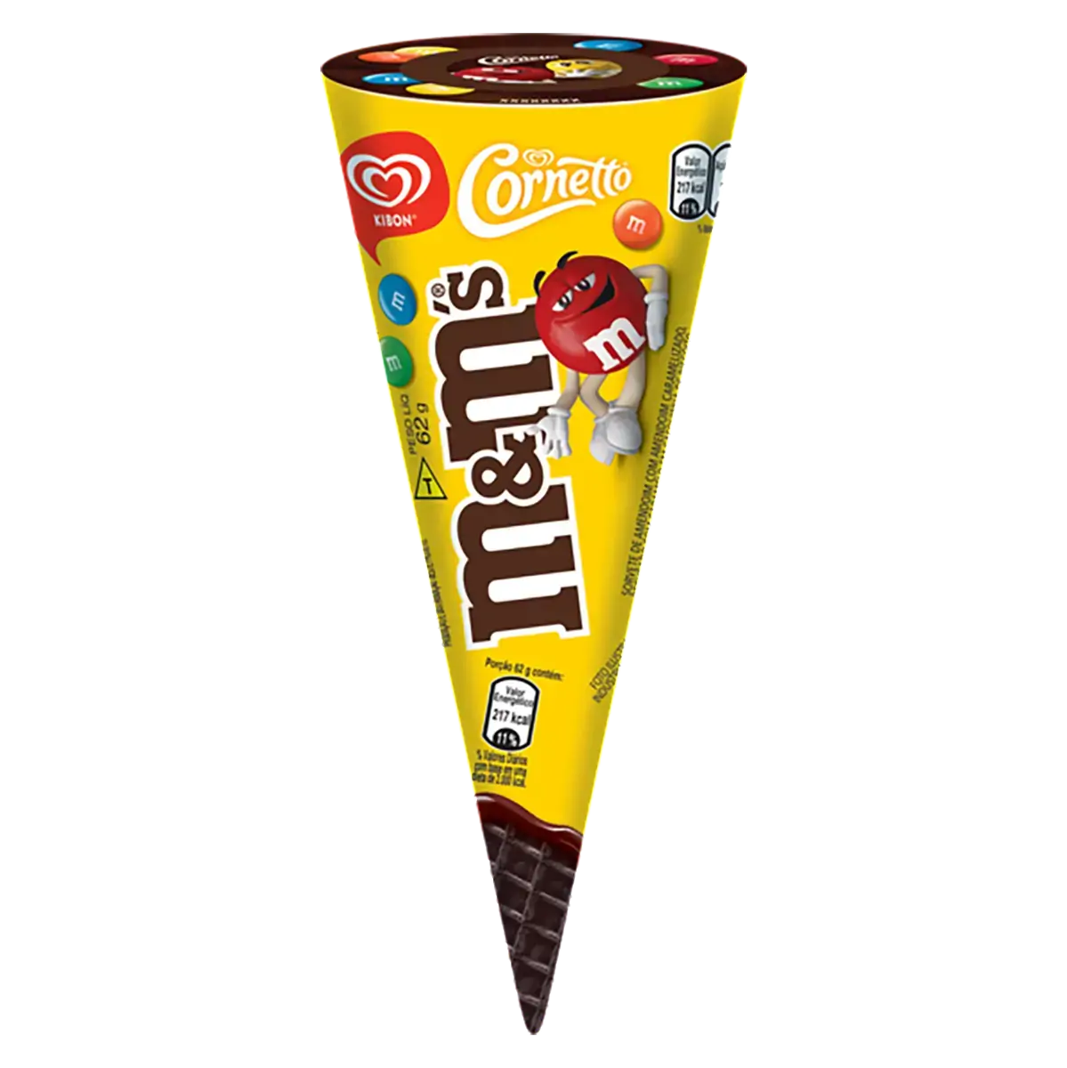 Sorvete M Ms Kibon Cornetto 62g