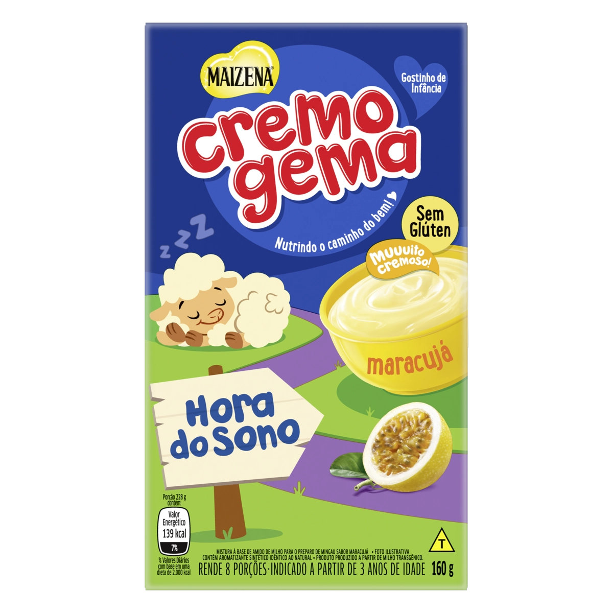 Mingau Maracujá Maizena Cremogema Caixa 160g