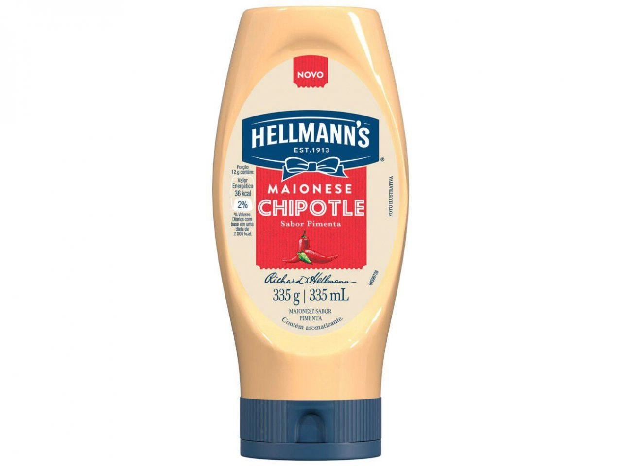 Maionese Apimentada Nba Chicago Bulls Hellmanns Squeeze 335g