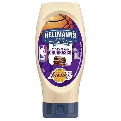 Maionese Temperada Churrasco Nba Los Angeles Lakers Hellmanns Squeeze 335g