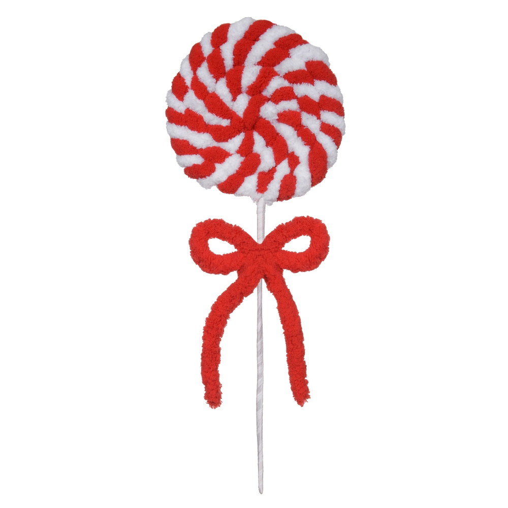 Enfeite Natal Pirulito Vermelho Branco 2