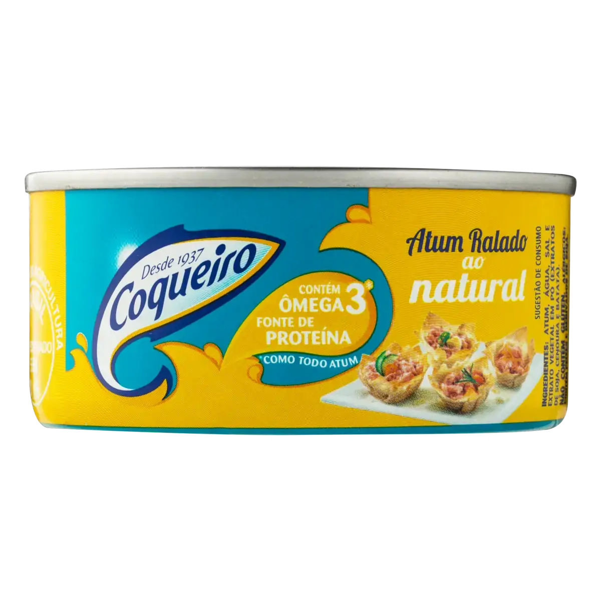 Atum Ralado Ao Natural Coqueiro Lata 120g