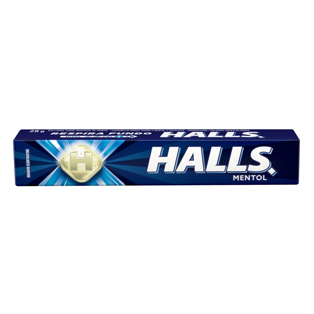 Bala Mentol Halls Pacote 28g