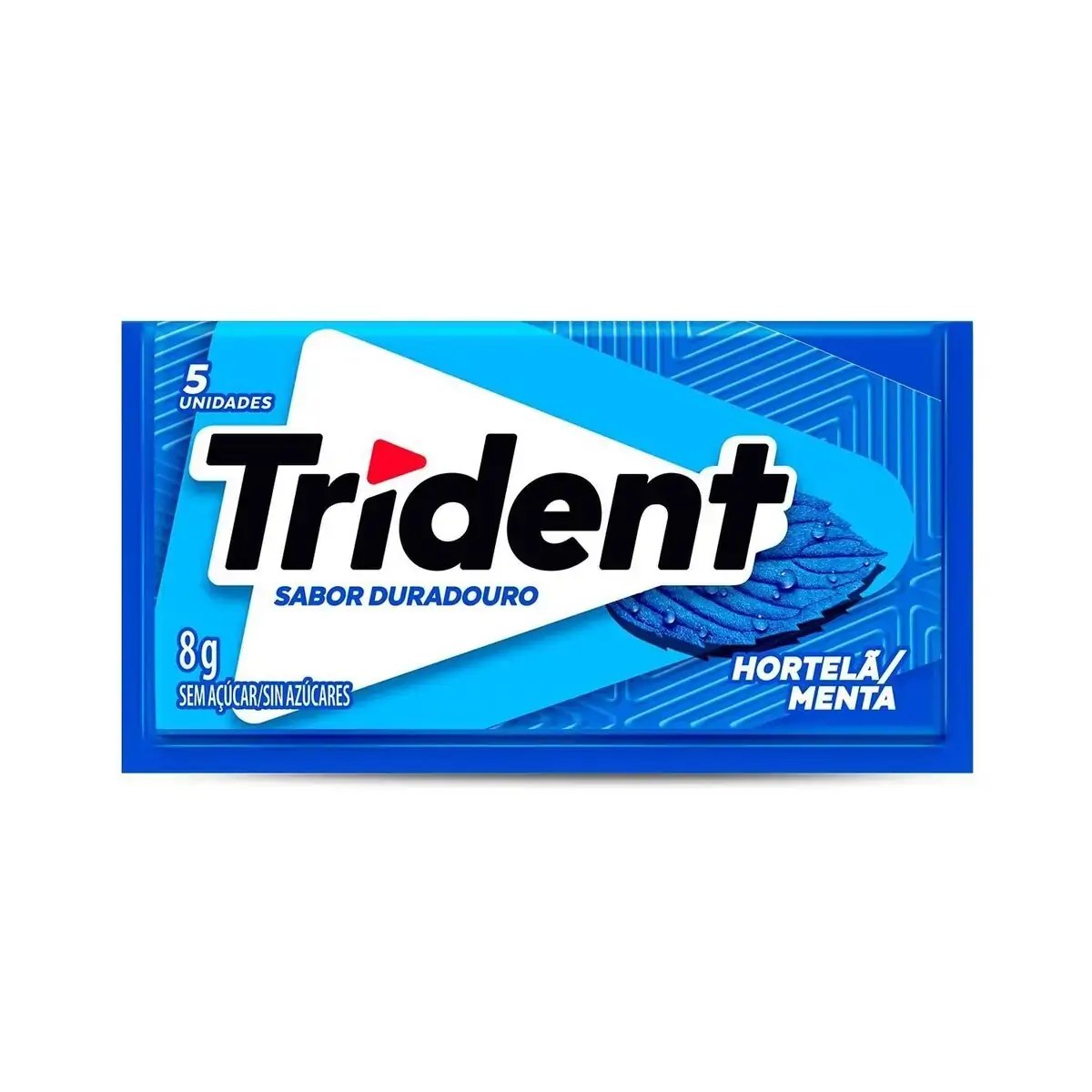 Goma De Mascar Hortelã Zero Açúcar Trident Envelope 8g 5 Unidades